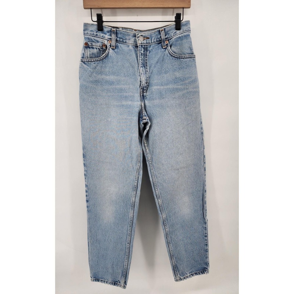 Levi's 550 Relaxed Fit USA Tapered Leg Light Wash Denim Jeans Size 10 80s/90s